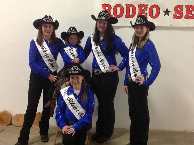 Silver Spurs queen and princesses and Little Miss pose after their selection recently.