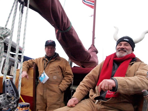 Howard Slauson of Everett and Duane Emnott of Edmonds crossed the Puget Sound in “Thunderbaby