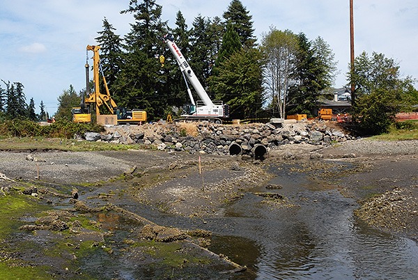 The second sewage spill in a week occurred at the Bucklin Hill Bridge project Aug. 4.