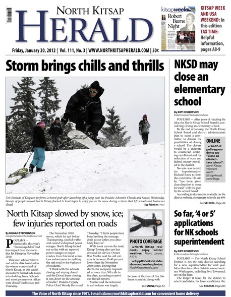 Delivery of the Jan. 20 North Kitsap Herald is delayed because of road conditions.