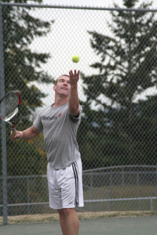 Olympic senior Cory Smith is 11-1 this season and hopes to win the Olympic League singles championship.  The league tournament begins today at 9 a.m. at North Kitsap High School