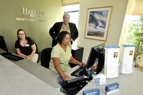 Harrison Medical Center Board Member Ralph Lintz explores the newly opened Harrison Poulsbo campus. The Hematology and oncology grand opening was earlier this week.