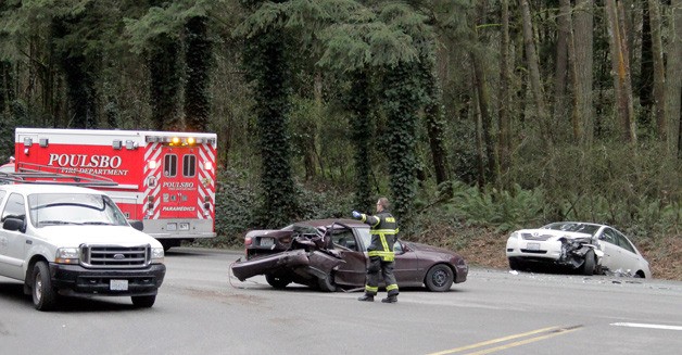 Two accidents at Highway 305 and Noll Road halted all traffic at 11:22 a.m.