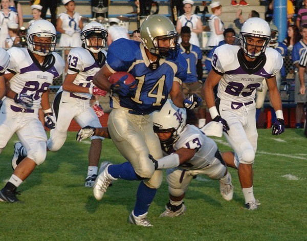 Bremerton High School junior running back Calvin Cardwell scored four touchdowns against Foster