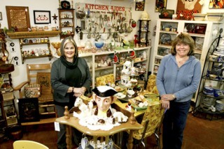 Ginger Phillips (left) and Barbara Nutt fill the need for antiques with flair at the Antique Coop. The Antique Coop will have extended hours from Dec. 5-7.