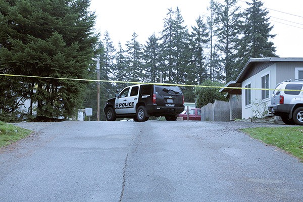 Three Poulsbo police officers set up surveillance of a home in the Poulsbo Mobile Home Park on Nov. 14 and arrested a resident there on suspicion of possessing explosives without a license.