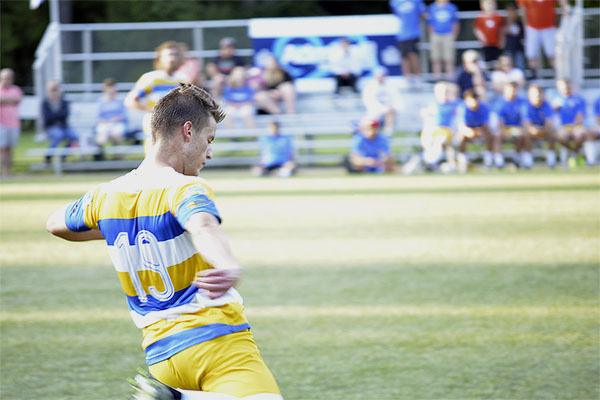 Matt Eronimo during a game against the Souders U23 last season. Eronimo was re-signed by the Pumas for the 2016 season.