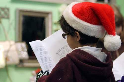 First and second grade students from Gateway Christian Schools walked to Front Street Tuesday afternoon to carol for local businesses.