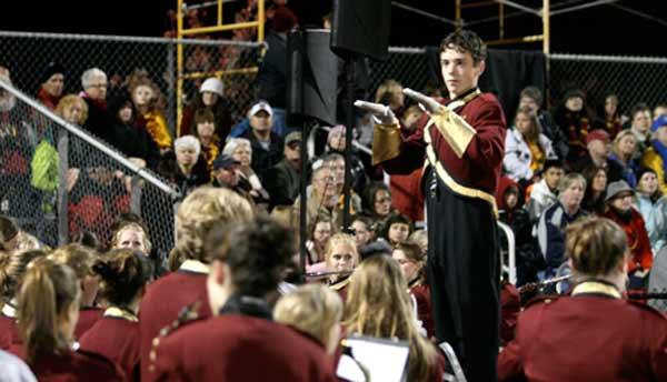 The KHS band performs during a Buccaneers football game in the fall.