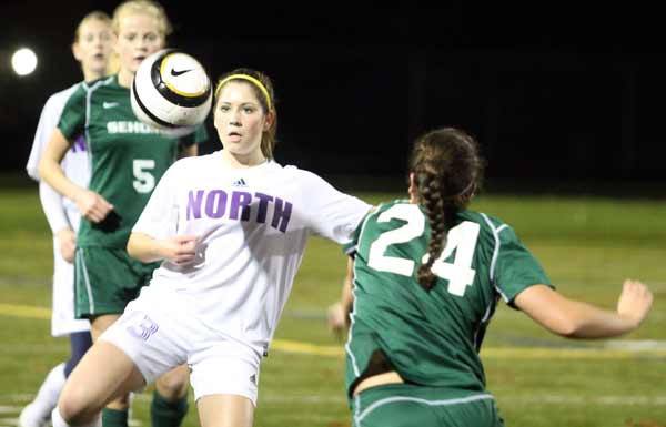 The North Kitsap Vikings girls soccer team lost to the Sehome Mariners 3-0 in the first round of the 2A State tournament Nov. 6 at North Kitsap Stadium. The loss eliminated the Vikings from the State tournament.