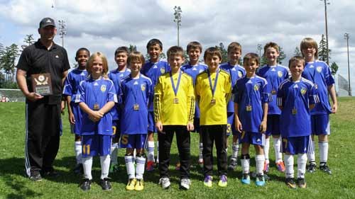 The North Kitap Ballistic 00 BU-11 soccer team took first place last weekend.