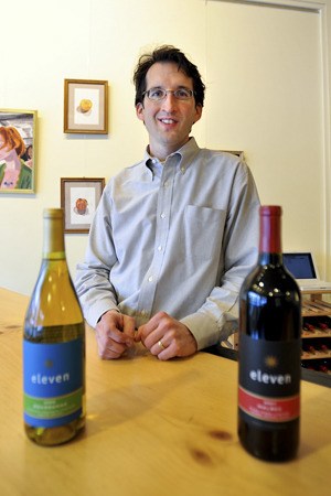 Eleven Winery owner Matt Albee opened a tasting room on Front Street Wednesday.