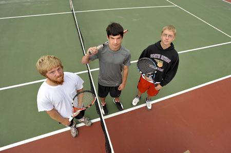 North Kitsap tennis players (L-R) Rex Olson