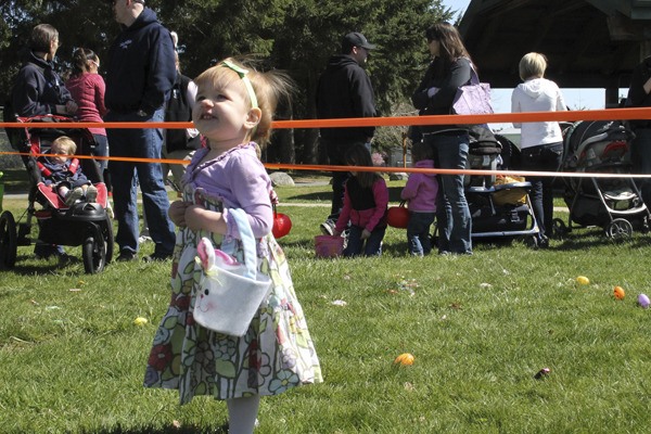 Kids swarmed Raab Park at this year's 18th annual Easter Egg Hunt.