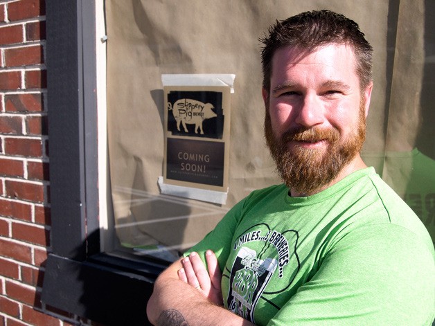 Dave Lambert is moving Slippery Pig from Finn Hill Road to downtown Poulsbo.