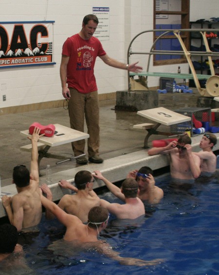 Olympic head coach Paul Henderson hosts practice last week.