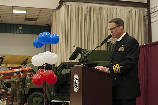 Capt. Mike Wettaufer spoke at Military Appreciation Day Saturday