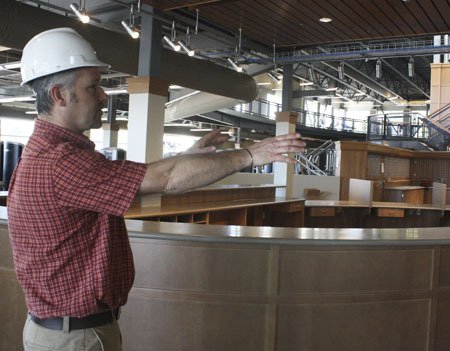 Executive Director Geoff Ball shows off the new YMCA.