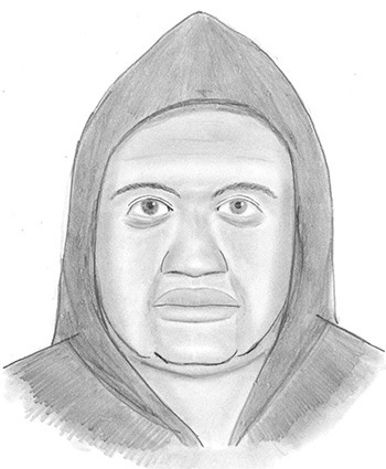 Bremerton police have released this sketch of a robbery suspect following a June 1 incident at Kitsap Bank on Marine Drive in which a woman says a man matching this description sprayed mace or pepper spray in her face.