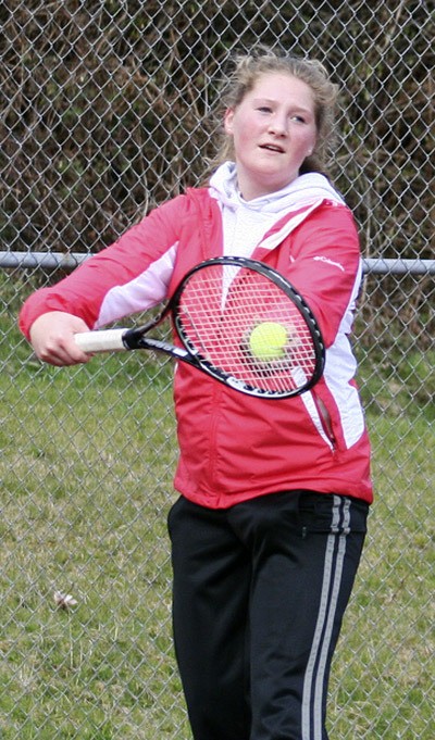 South Kitsap sophomore Kailyn Skjonsby hopes to serve as the school's No. 1 singles player after winning that Class 4A Narrows League doubles championship with Chloe Helms last year.