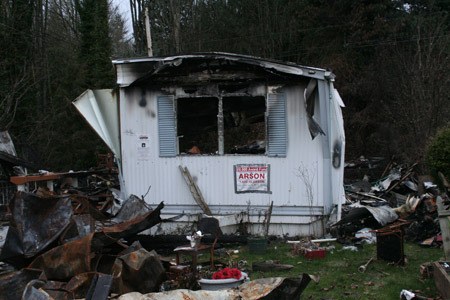 The remains of former home of Paymela Jean Long