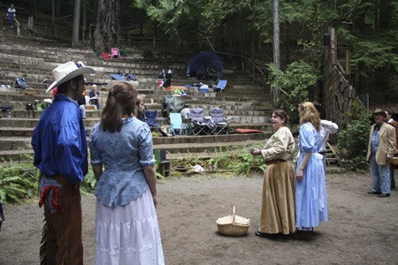 Actors rehearse at Kitsap Forest Theater in Seabeck for an upcoming production of “Oklahoma!” beginning May 29. Cheryl Phillips