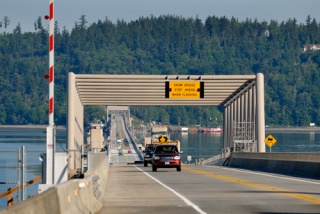 The Hood Canal Floating bridge re-opened lae Wednesday to traffic after passing the required safety tests and inspections. The bridge closed for about a month to replace the east span. It is the world's longest floating bridge over salt water