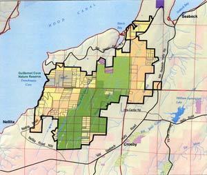 The bold line denotes the boundary of the Stavis Natural Resource Conservation Area.