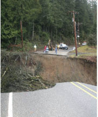 The December 2007 floods washed out a section of Illahee Road between California Street and Varsity Lane NE. Kitsap County Public Works is preparing to take construction bids on the project.