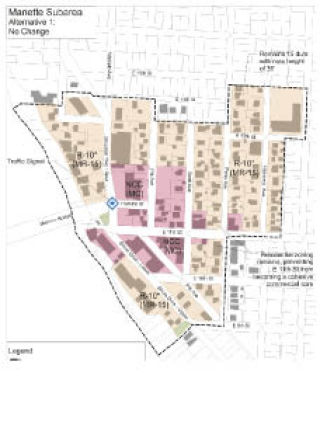 An outline of the Manette area shows the boundaries of the city’s subarea plan.