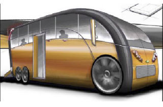 An artist’s rendering shows how one of Kitsap Transit’s hybrid buses could one day look. The project is still in the design phase and is at least two years out.