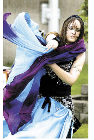 Katelyn Barnhart performed a veil dance during last year’s Eco-fest.