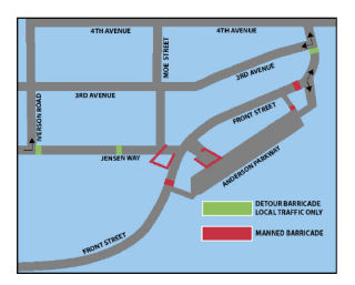 Some streets will be closed downtown from 5-11 p.m. tonight for Poulsbo’s centennial street dance. Free shuttle buses will run every 15 minutes starting at 5:30 p.m.  from College Market Place and Christ Memorial Church.