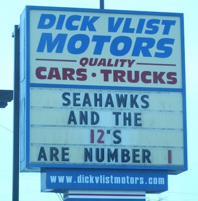 Port Orchard and South Kitsap businesses are using their signage to show support for the Seahawks.