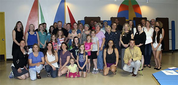 Olalla citizens who attended the first Positive Olalla Projects meeting at Olalla Elementary gathered for a group photo. Since the April 20 meeting