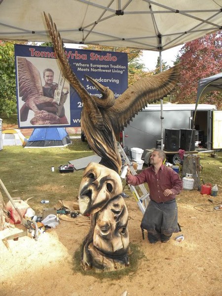 Nyal Thomas placed second in the 2011 Pro Chainsaw Carving Competition at Old Mill Days in Port Gamble.