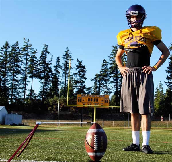 North Kitsap High School’s starting kicker Kyler Gracey takes the field yet again for the 2012 football season. Gracey was a top scorer for the 2011 team.