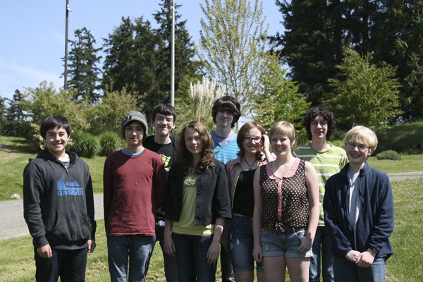 The staff of the 2012 edition of Mud Pie: From left
