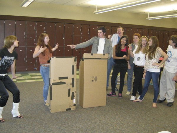 Kingston High School drama students rehearse their newest play “Election