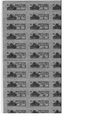 PHS’s World War II ration stamps.