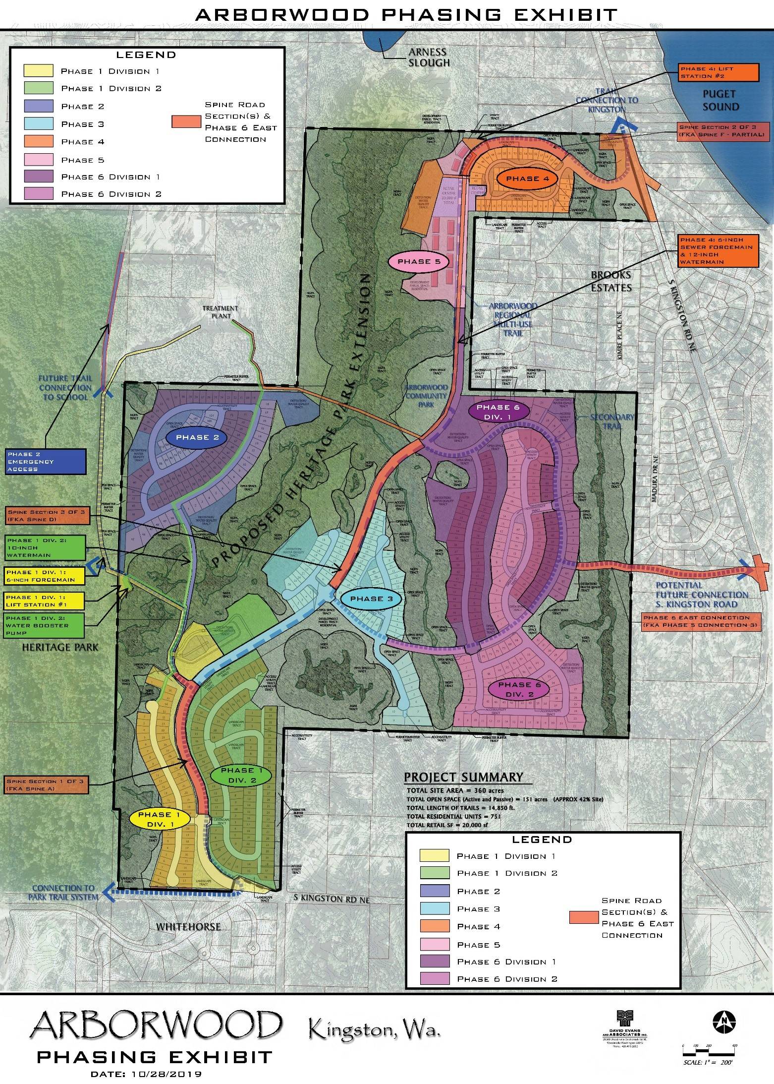 Phase one (green and yellow highlights) will begin with removal of 45 acres of trees. courtesy photo