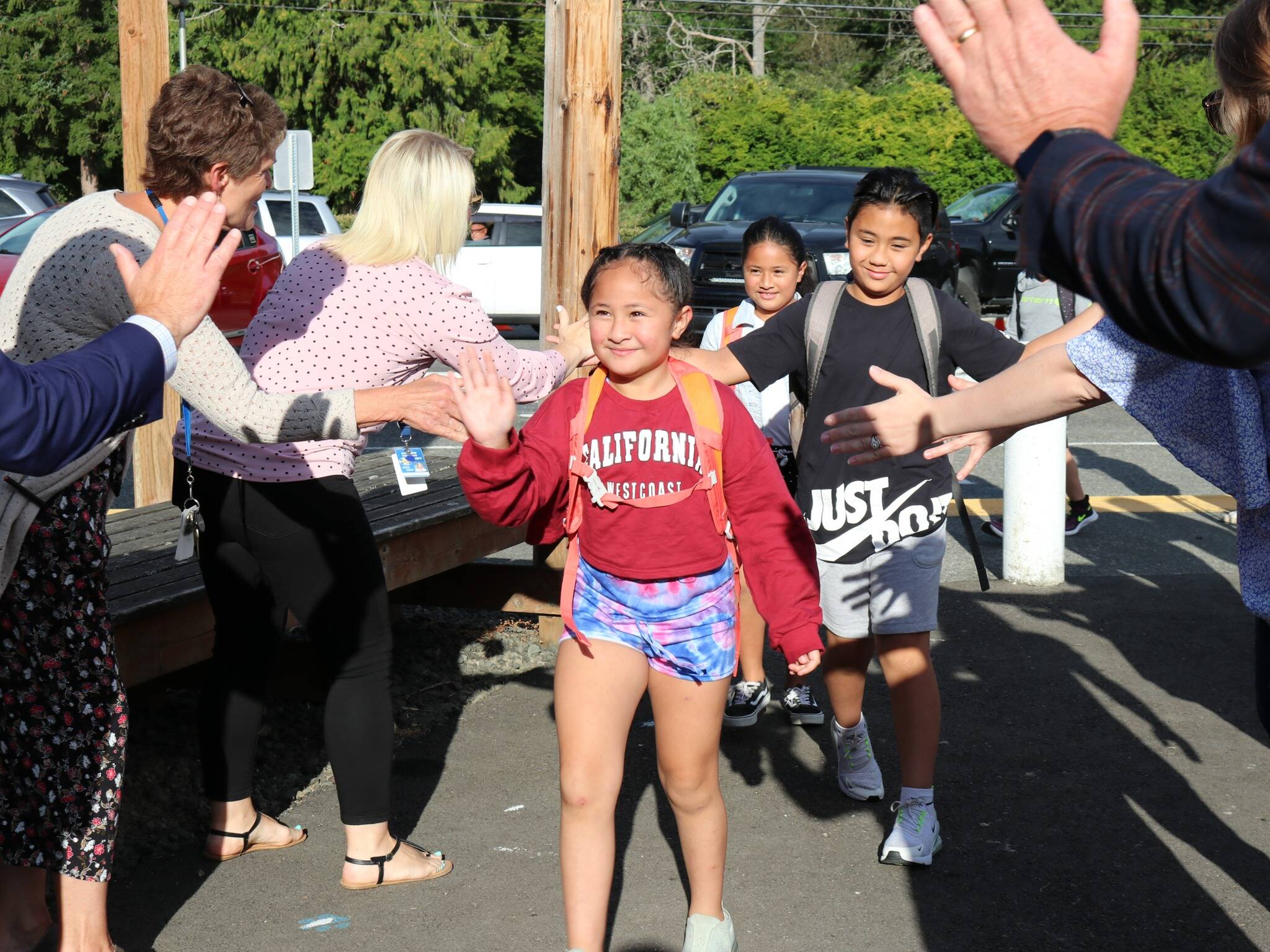 Courtesy Photo
Students walk through the Tunnel of Hope at South Colby Elementary.