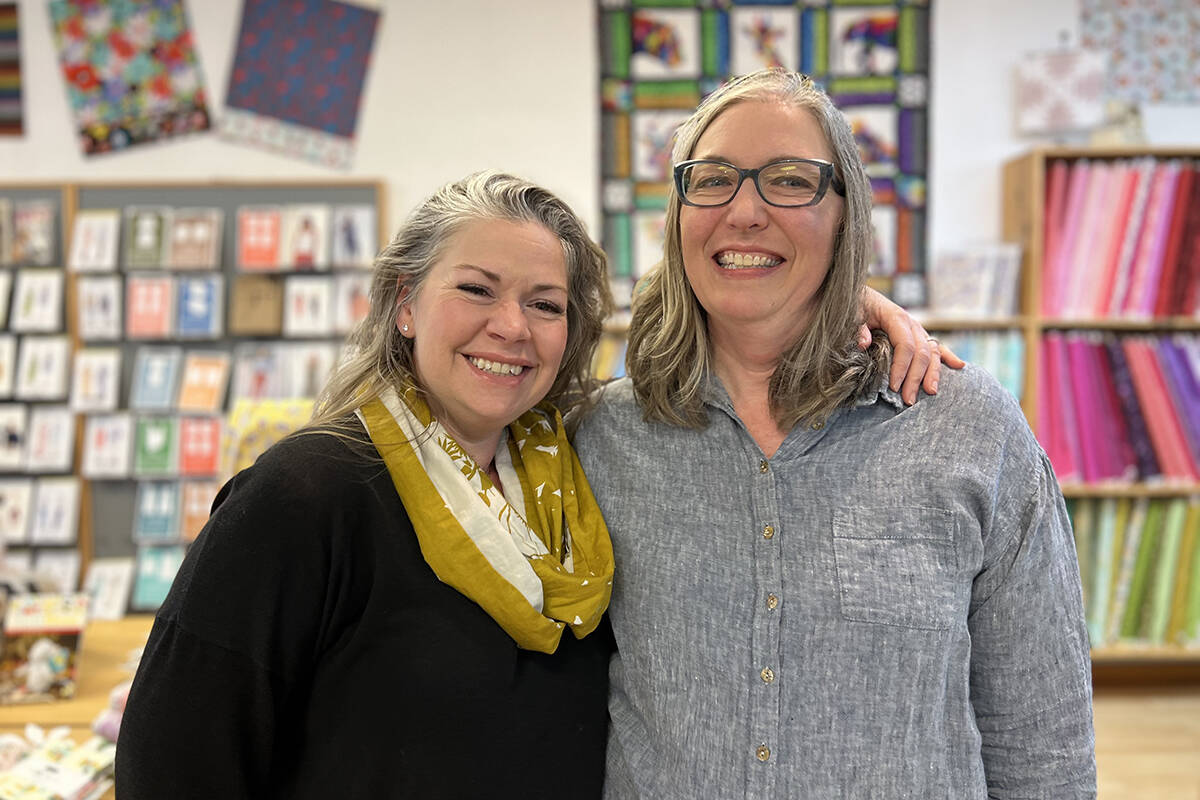 Piper Tupper, owner of Esther's Fabrics (left), and store manager Allison can be your emotional support for all your sewing and craft projects.
