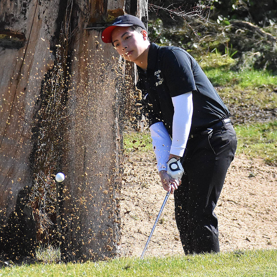 Nicholas Zeller-Singh/Kitsap News Group photos
Viking Ryan Hendricks shoots a 51 against Kingston.