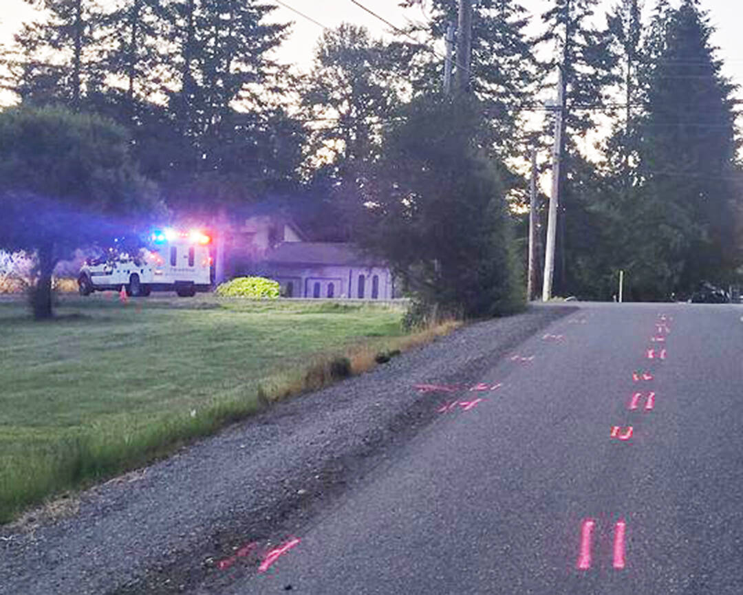 KCSO courtesy photo
The site of a single car crash in unincorporated Port Orchard June 7.