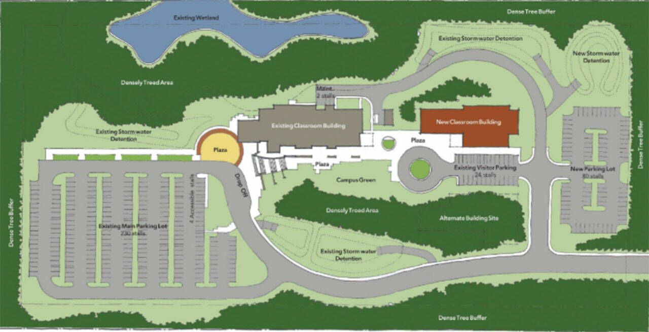 File photo
An outline of what Olympic College Poulsbo’s Allied Health campus could look like.
