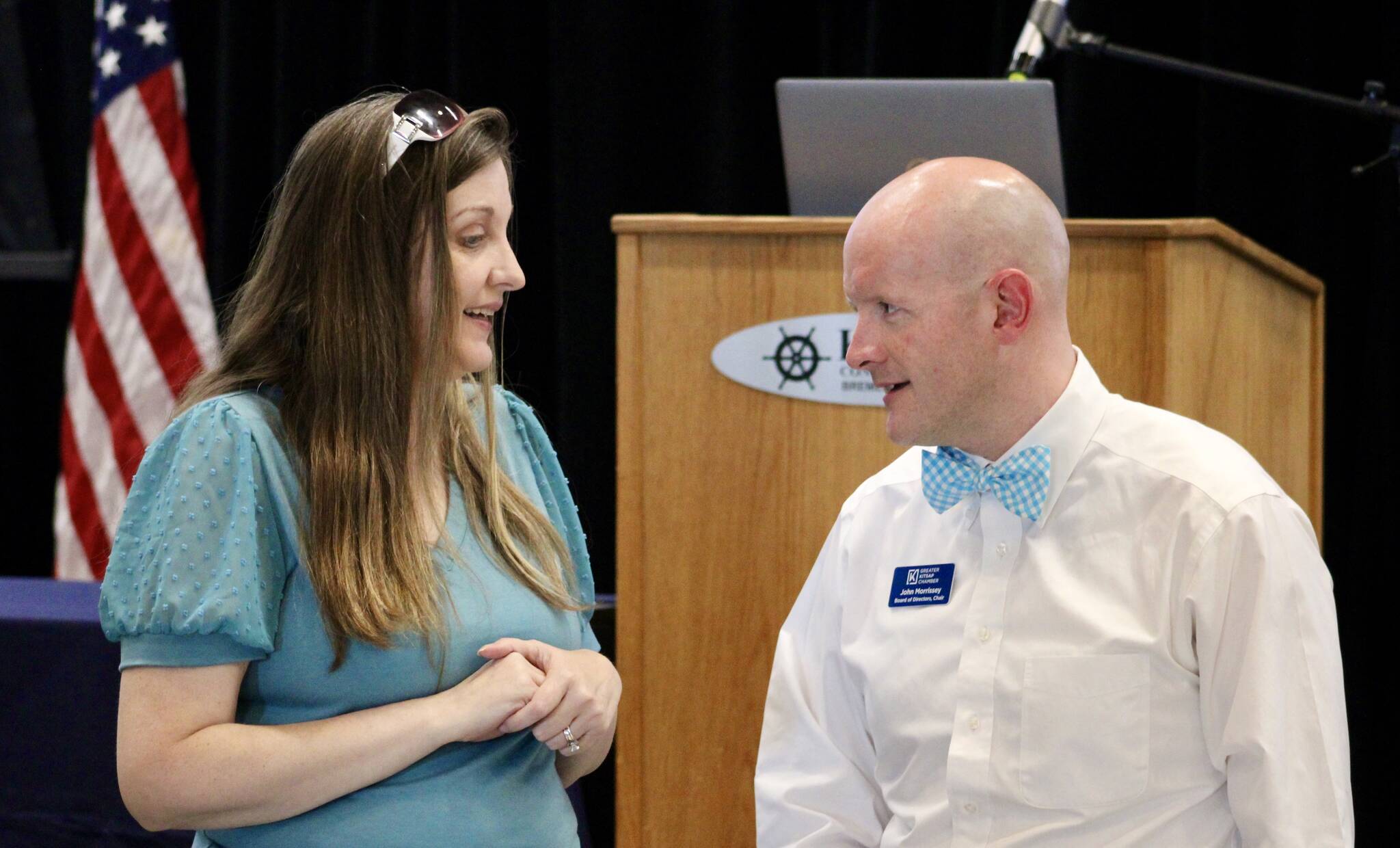 Elisha Meyer/Kitsap News Group
John Morrissey, right, serves as the chair of the Greater Kitsap Chamber’s Board of Directors.