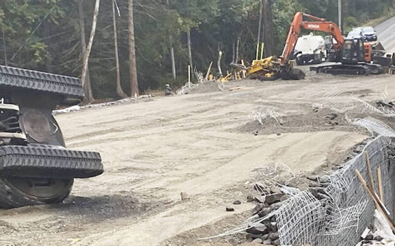 KCSO courtesy photo
The damaged construction site on NW Newberry Hill Road.