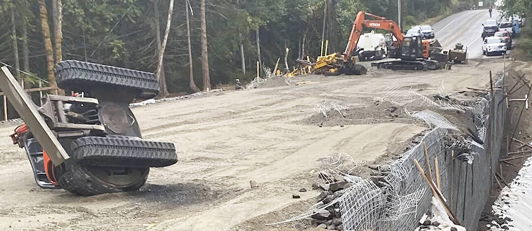 KCSO courtesy photo
The damaged construction site on NW Newberry Hill Road.