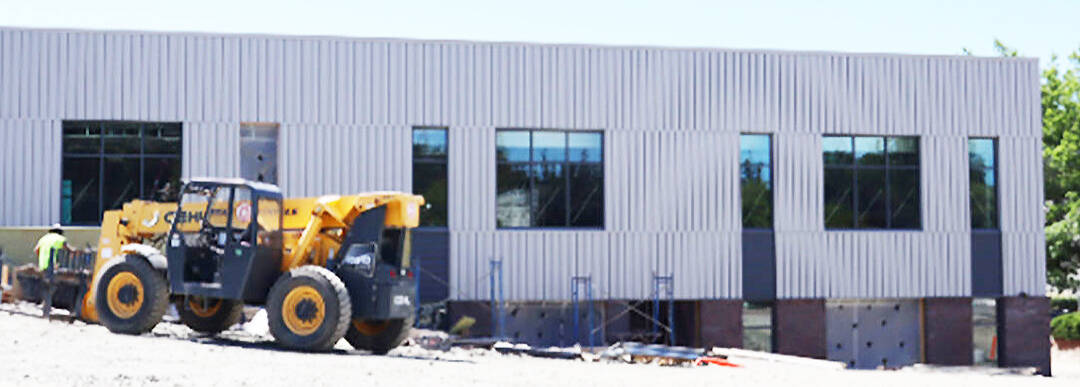 File photos
Poulsbo Middle School’s new building of 10 classrooms is expected to be completed by late October or early November.